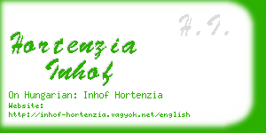 hortenzia inhof business card